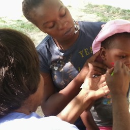 Reaching out in Park Heights - Face painting