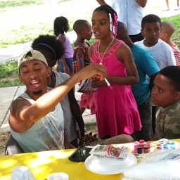 Reaching out in Park Heights - Face painting