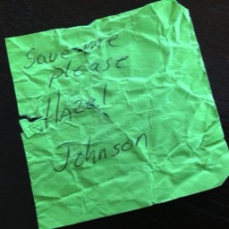 Reaching out in Park Heights -  A note found on the platform after the night service